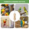 Hanging Wooden Block Toy with Bell for Small Birds view 4