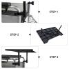 Removable Plastic Wheelchair Tray with Stainless Steel and Cup Holder view 3