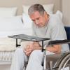Removable Plastic Wheelchair Tray with Stainless Steel and Cup Holder view 4