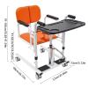 Patient Lift Transfer Chair with Split Seat and Commode for Easy Bed, Toilet, Shower, and Car Transfers view 2