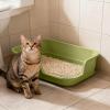 Large Open Cat Litter Box with Rim and Scoop view 1