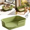 Large Open Cat Litter Box with Rim and Scoop view 2