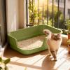 Large Open Cat Litter Box with Rim and Scoop view 4
