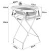 Homewell Foldable Baby Bathtub with Stand, Bath Cushion and Thermometer, Travel Bathtub, 82 x 42 x 22 cm, Gray view 2