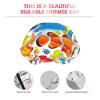 Reusable Waterproof Cartoon Fish Shower Cap, Double-Layer, One Size view 4