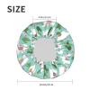 Reusable Waterproof Double-Layer Shower Cap with Tropical Llama, Alpaca, Cactus and Floral Print view 2