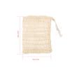 FRCOLOR 5-Pack Exfoliating Soap Bags, Natural Cotton Linen Drawstring Lathering Mesh with Suction Cups view 2