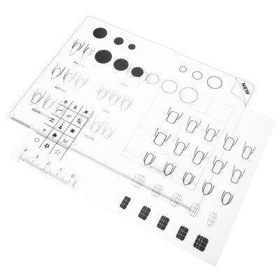 2-Piece Silicone Nail Art Practice Mat Set, White, Lightweight
