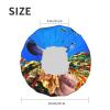 Reusable Waterproof Double-Layer Shower Cap with Sea Fish Pattern, One Size view 2