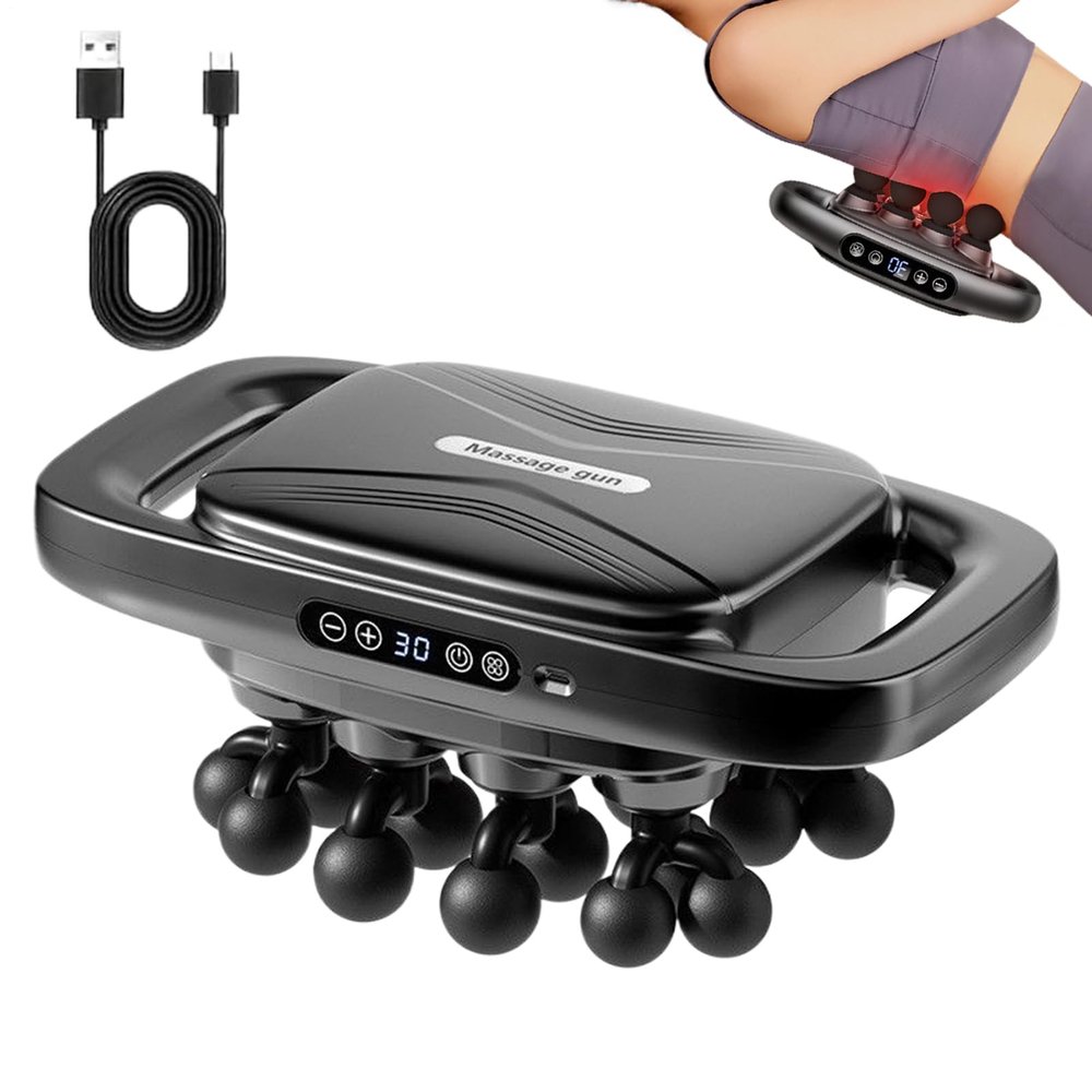 Rechargeable Electric Body Massager with 20 Heads and 30 Levels