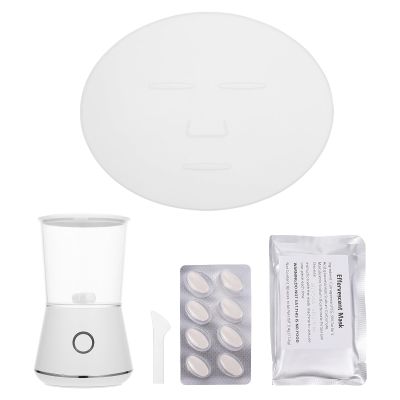 FONDOTIN DIY Fruit and Vegetable Mask Making Machine, White, Compact and Safe, with Automatic 4-Minute Timer, Home Facial Care Device for Women