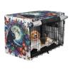 RPLIFE Cat Butterflies Moon Dog House Cover with Mesh Windows, UV-Resistant Crate Cover, Large view 2