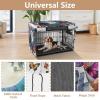RPLIFE Cat Butterflies Moon Dog House Cover with Mesh Windows, UV-Resistant Crate Cover, Large view 4