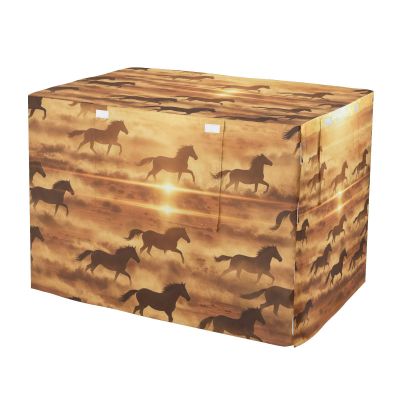 RPLIFE Running Horses Sunset Dog Crate Cover, Size M
