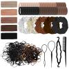 Dooyilets Scrunchies and Hair Ties Set, Velvet Scrunchies for Girls and Women, Milk Coffee view 1