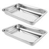 FUTUREORYY 2-Pack Stainless Steel Cat Litter Boxes, High-Sided Deep Non-Porous Metal Pans for Indoor Cats, Kittens and Travel view 1