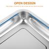 FUTUREORYY 2-Pack Stainless Steel Cat Litter Boxes, High-Sided Deep Non-Porous Metal Pans for Indoor Cats, Kittens and Travel view 3