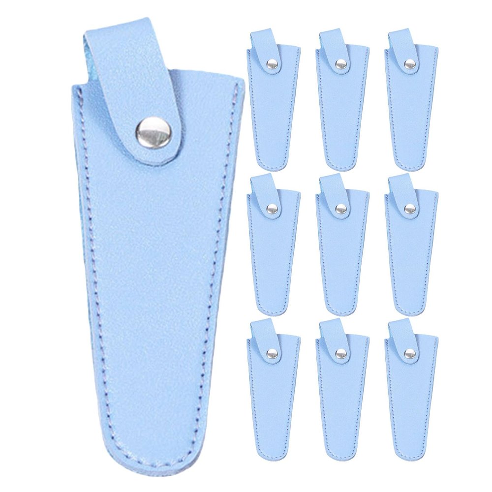 Cabilock 10-Piece Compact Scissor Case Set for Hair Scissors, Protective Cover with Non-Slip Grip, Sky Blue