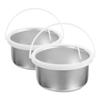 LOORGVEL 2-Piece 400 ml Nonstick Aluminum Wax Warmer Inserts view 1