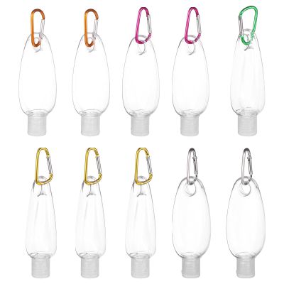 Empty 30 mL PETG Travel Bottles with Hooks, 10-Pack for Lotion