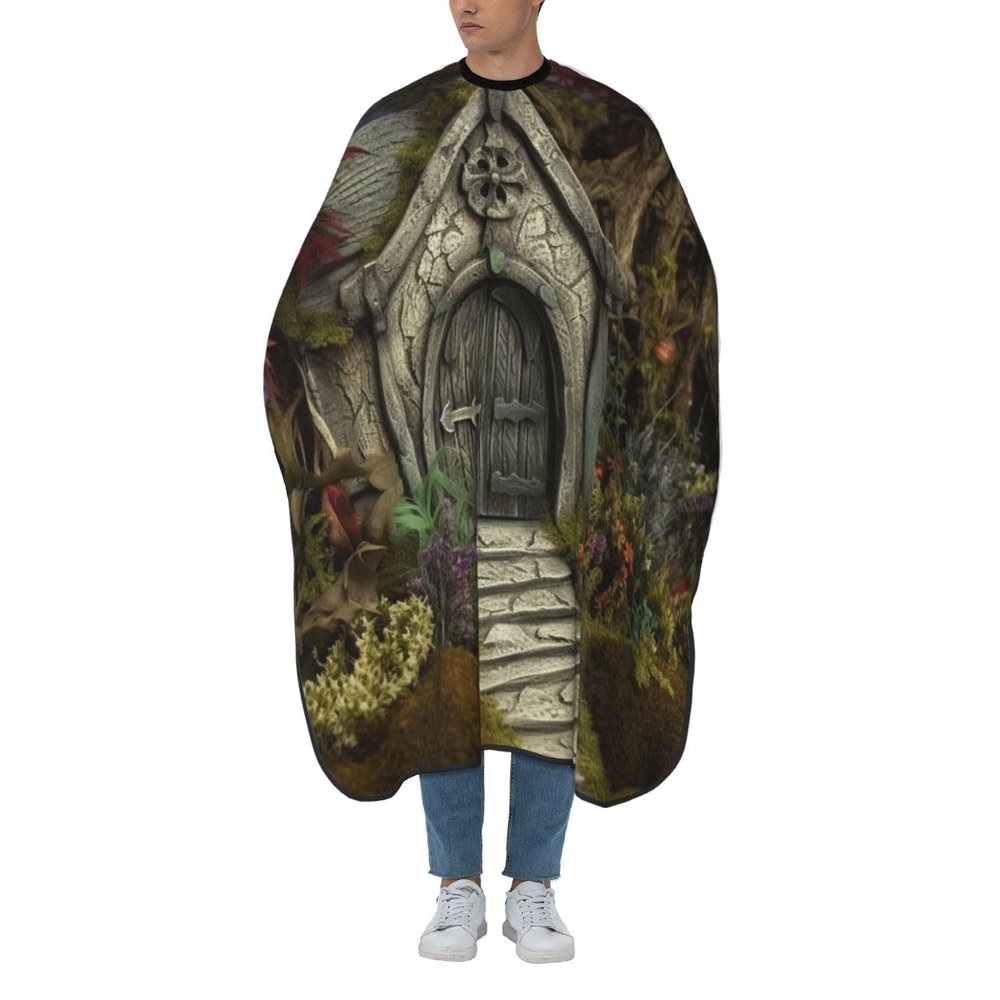 Gothic Fairy Garden Salon Cape, Water-Resistant, 140 x 168 cm