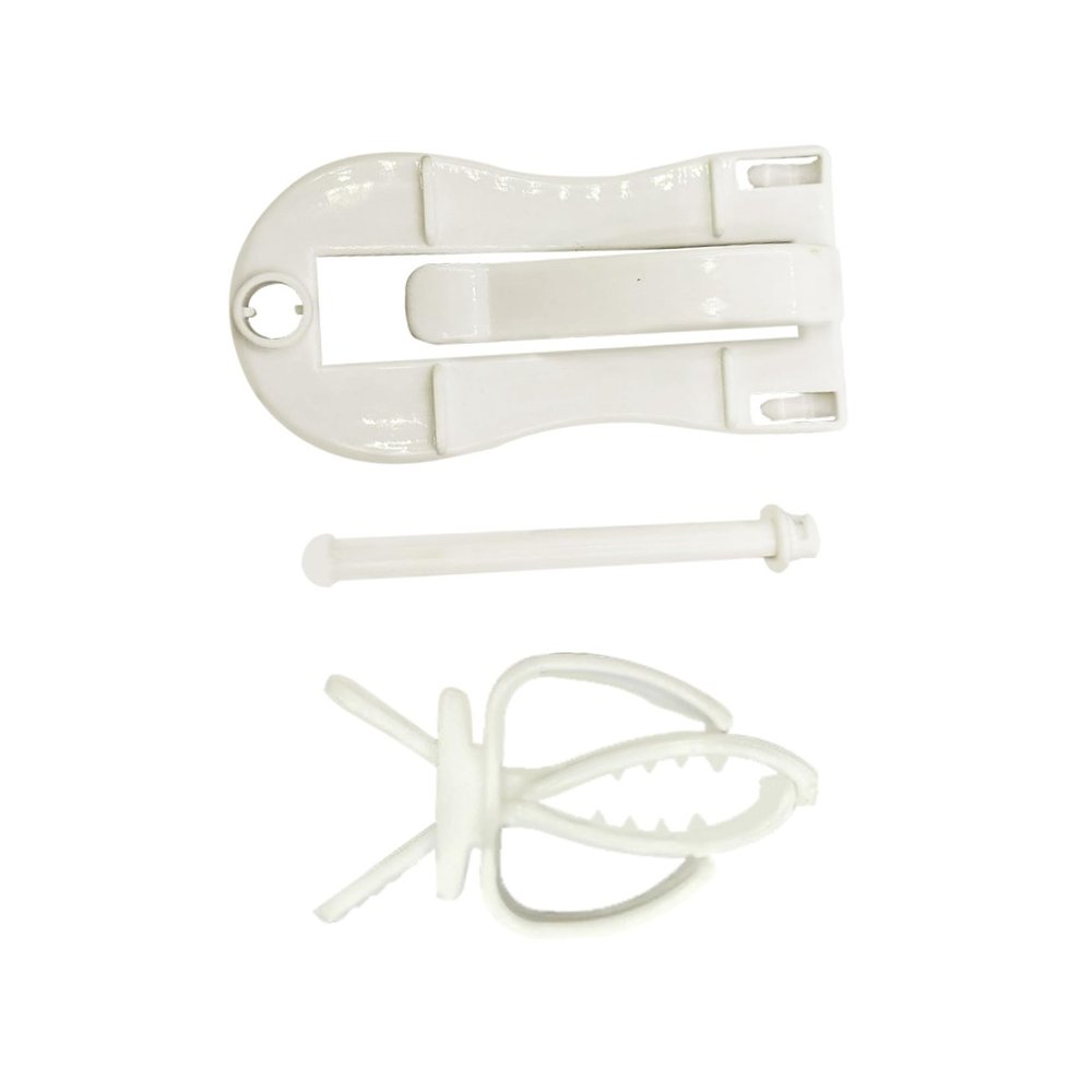 HOLIDYOYO 2-Pc. White Plastic Vegetable Clips for Parrots with Fixed Clips, Random Style