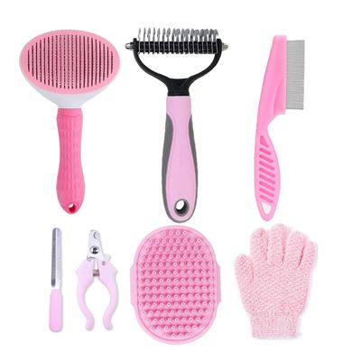 Wangzhuang 7-Piece Dog Grooming Brush Set