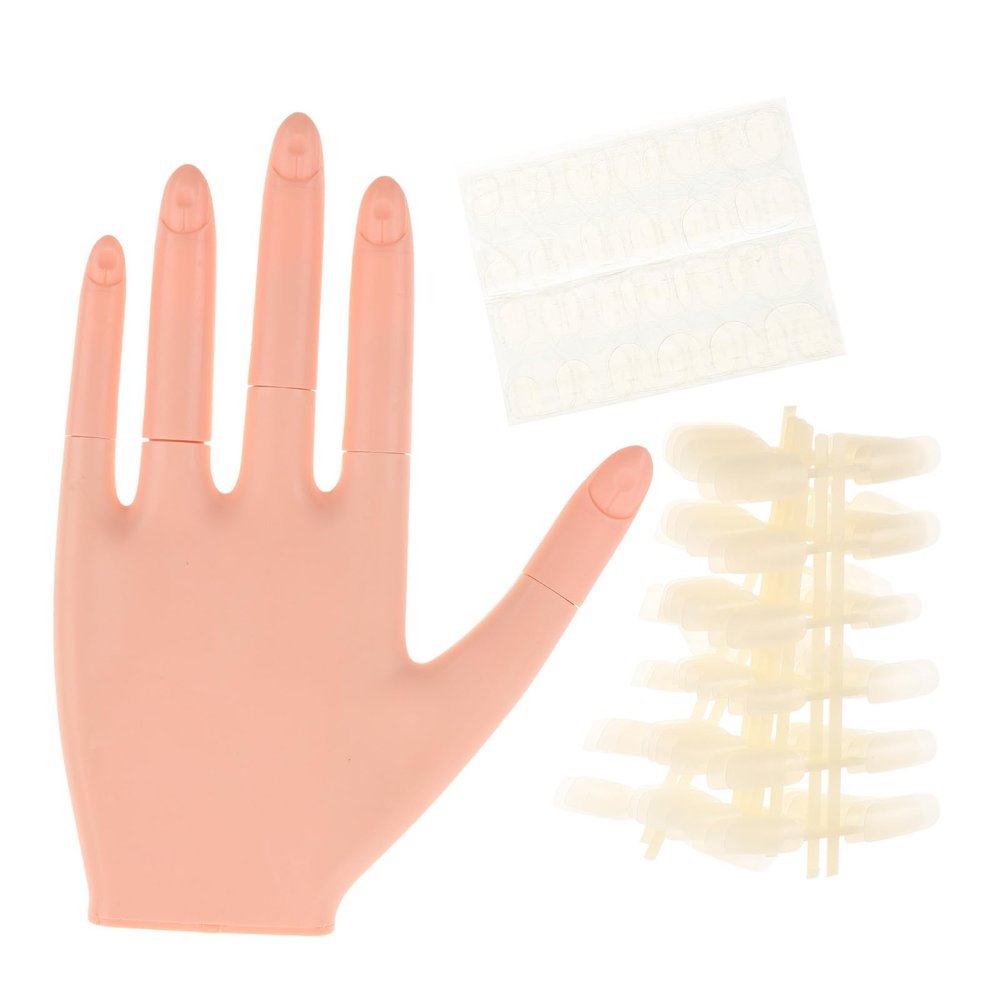 Zerodeko Artificial Nail Practice Hand with Removable Fingers