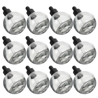 Healeved 12-Piece 30 mL Glass Dropper Bottles with Pipettes, Leakproof Sealing Rings