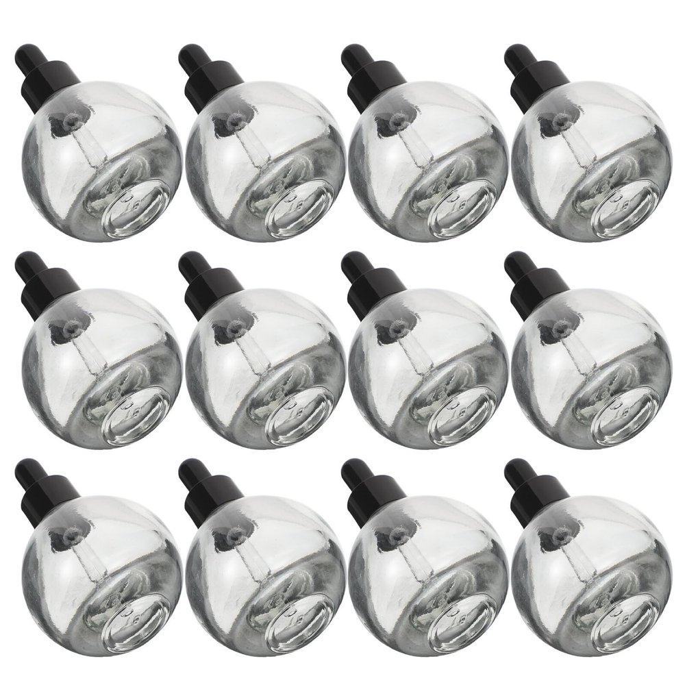 Healeved 12-Piece 30 mL Glass Dropper Bottles with Pipettes, Leakproof Sealing Rings