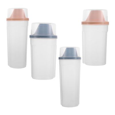 PENIKOKO 4-Piece Airtight Pet Food Containers, Plastic Dry Food Storage Bins, Moisture-Resistant, Portable Storage for Cat and Dog Food