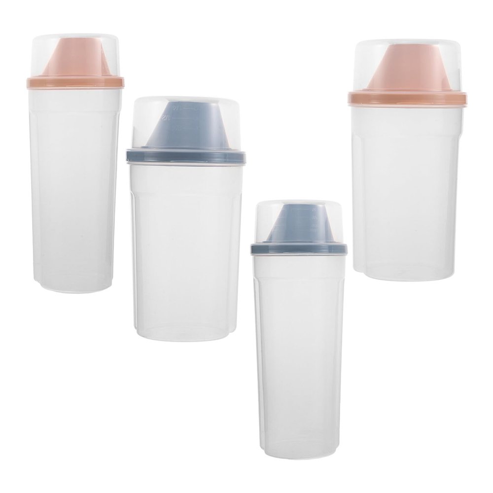 PENIKOKO 4-Piece Airtight Pet Food Containers, Plastic Dry Food Storage Bins, Moisture-Resistant, Portable Storage for Cat and Dog Food