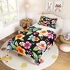 Odot Kids' Bedding Set for Boys and Girls, 3D Painted Flowers, Duvet Cover and Matching Pillowcase, Tropical 5, 120 x 150 cm view 3