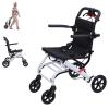 Portable Folding Transit Travel Wheelchair for Adults, Lightweight Aluminum Frame, White view 1
