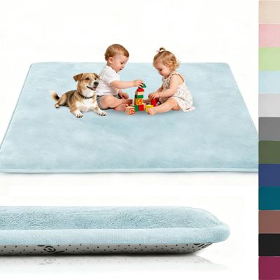 Voxirum Baby Play Mat, 3 cm Extra-Thick Memory Foam, Blue, 50 x 180 cm
