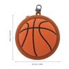 SOLUSTRE Silicone Earbud Case with Basketball Design and Keychain view 2