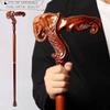 Carved Wooden Walking Cane with Animal Design view 3