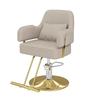 Salon Chair for Hair Stylists, Modern Barber Chair with 360° Swivel and Adjustable Height, Plush Upholstery, Light Gray view 1