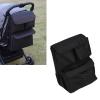 Luocute Universal Stroller Organizer, Oxford Fabric Hanging Bag with Multiple Pockets and Drink Holder (BLACK) view 4