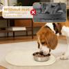 JYYWTSI Silicone Dog and Cat Feeding Mat, 48 × 30 cm, Non-Slip Waterproof Mat with Raised Edge view 2