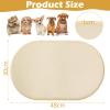 JYYWTSI Silicone Dog and Cat Feeding Mat, 48 × 30 cm, Non-Slip Waterproof Mat with Raised Edge view 3