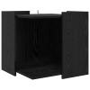 Gecheer Cat Litter Box Enclosure, Black Oak Look, 53 x 53 x 51 cm, with Door view 2
