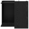 Gecheer Cat Litter Box Enclosure, Black Oak Look, 53 x 53 x 51 cm, with Door view 4