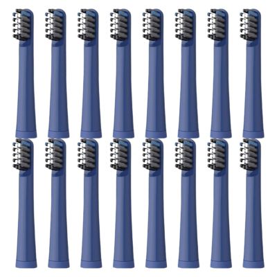 Replacement Brush Heads Compatible with N1, N2, RTX2103, and SN301 Electric Toothbrushes, 16-Pack (Blue)
