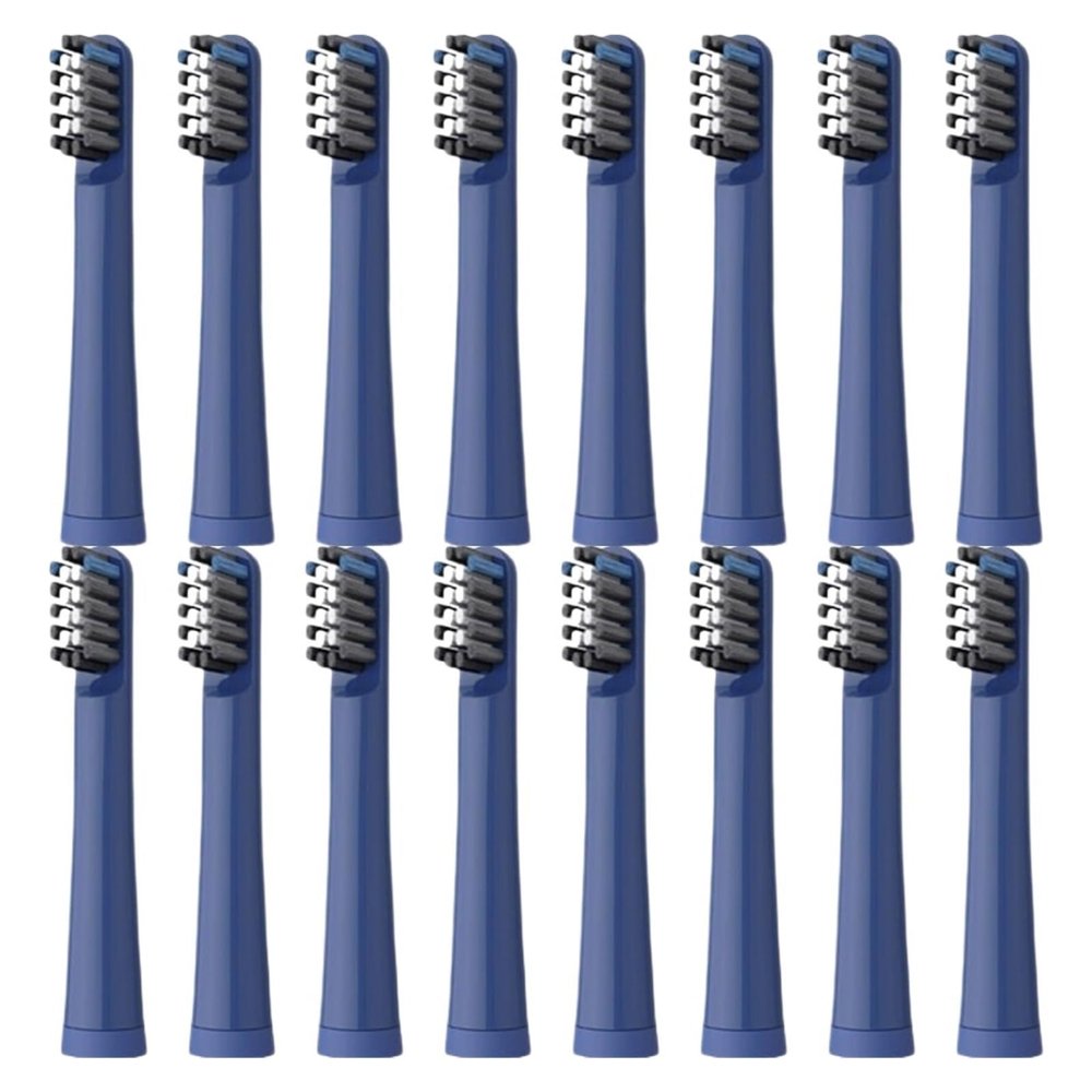 Replacement Brush Heads Compatible with N1, N2, RTX2103, and SN301 Electric Toothbrushes, 16-Pack (Blue)