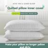 Bamboo Pillowcases, Set of 2, Modern Minimalist Style, Brushed Weave, Reactive Printing and Dyeing, 60 Thread Count view 2