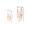 FOMIYES 24 Artificial Nails, Pink with Silver Flames and Studs, Short Full-Cover Press-On Nails view 2