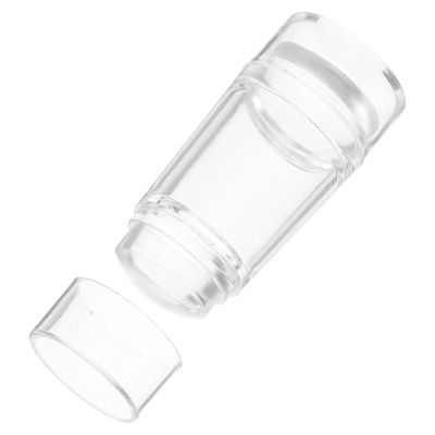 Hemobllo Silicone Nail Stamp with Double-Ended Head and Scraper, Transparent, Durable French Manicure Nail Art Tool for DIY Manicures