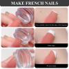 Hemobllo Silicone Nail Stamp with Double-Ended Head and Scraper, Transparent, Durable French Manicure Nail Art Tool for DIY Manicures view 3