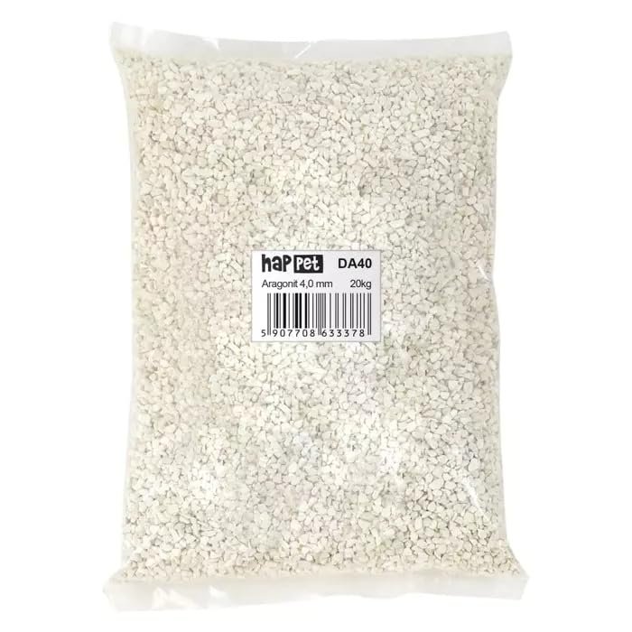 Happet Aragonite Coral Sand, 4 mm, 20 kg, for Marine and Cichlid Aquariums